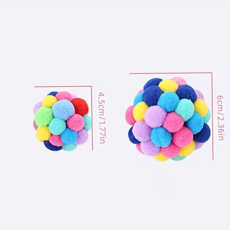 Cat Plush Ball Toy 3-Pack - PetPlayHub