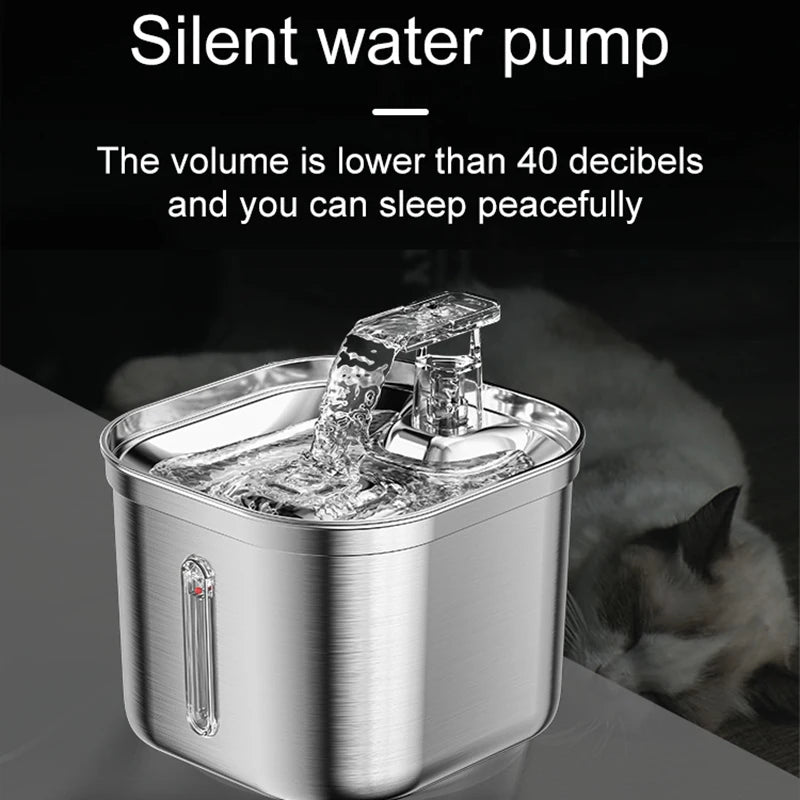 Luxury Steel Pet Fountain - PetPlayHub