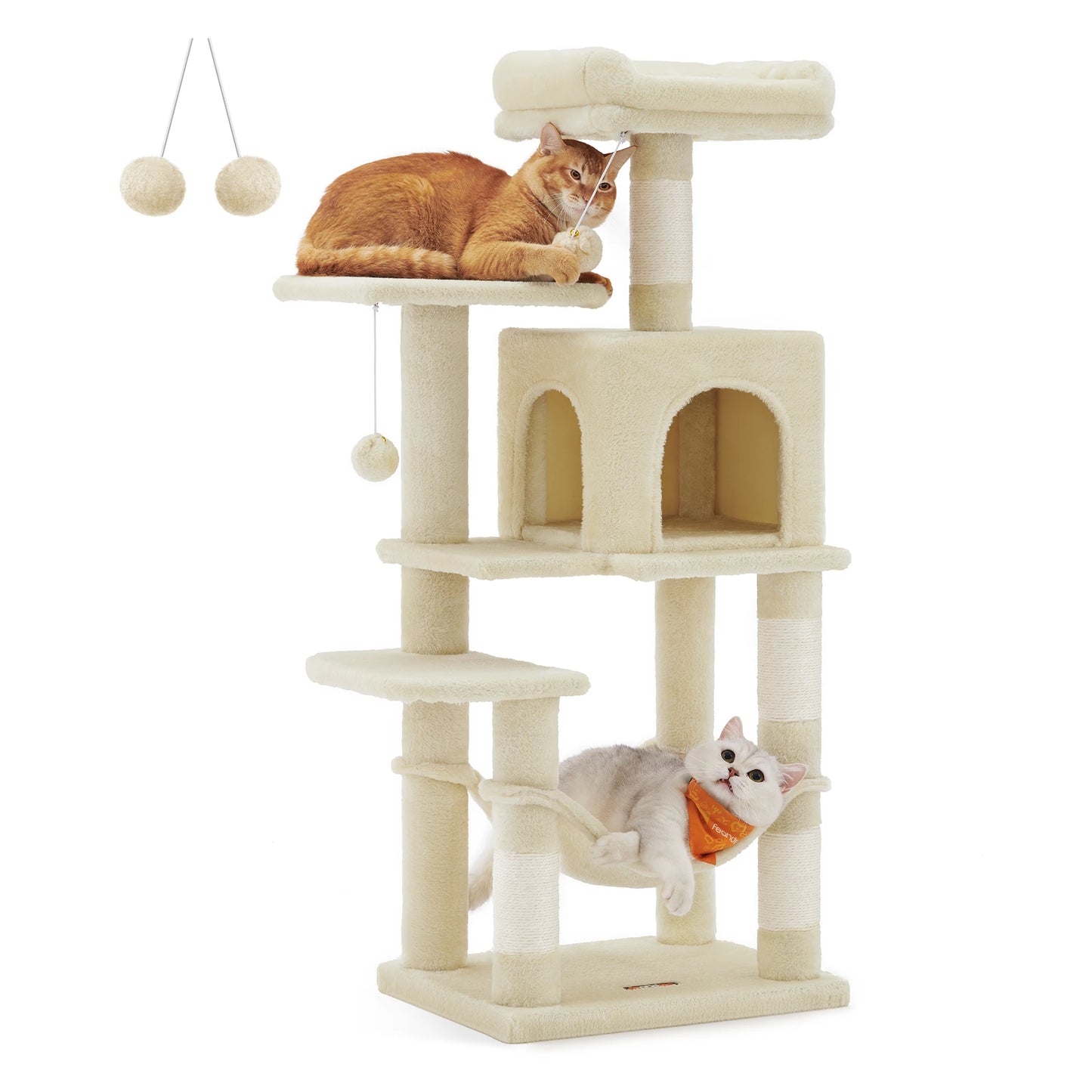 Luxury Cat Tower: 5-Tier Feline Paradise - PetPlayHub
