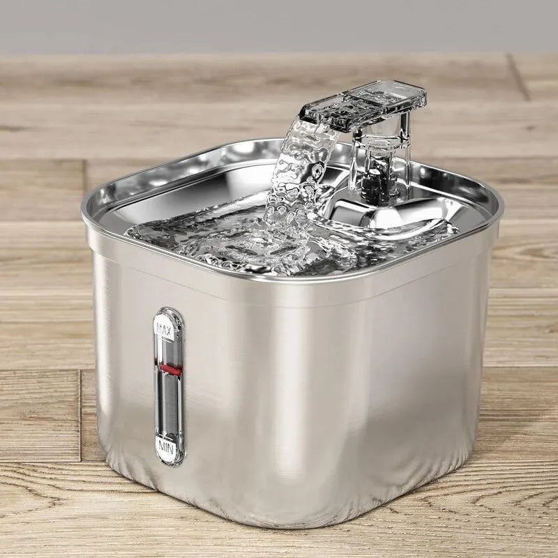 Luxury Steel Pet Fountain - PetPlayHub