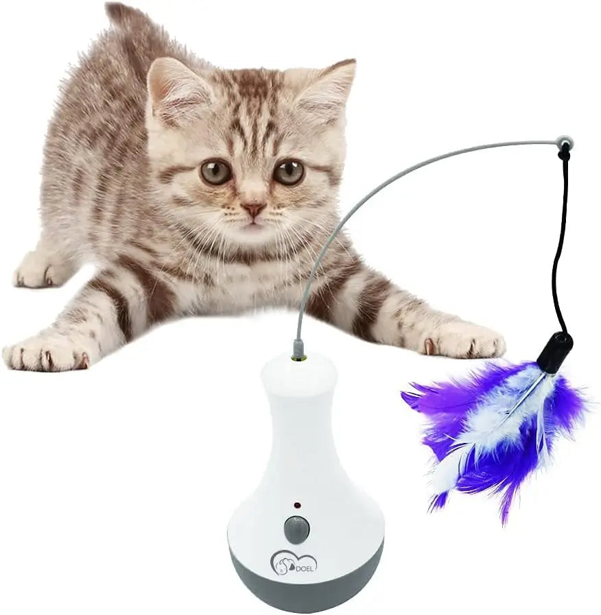 Smart Motion Cat Wand: Interactive Feather Play System - PetPlayHub