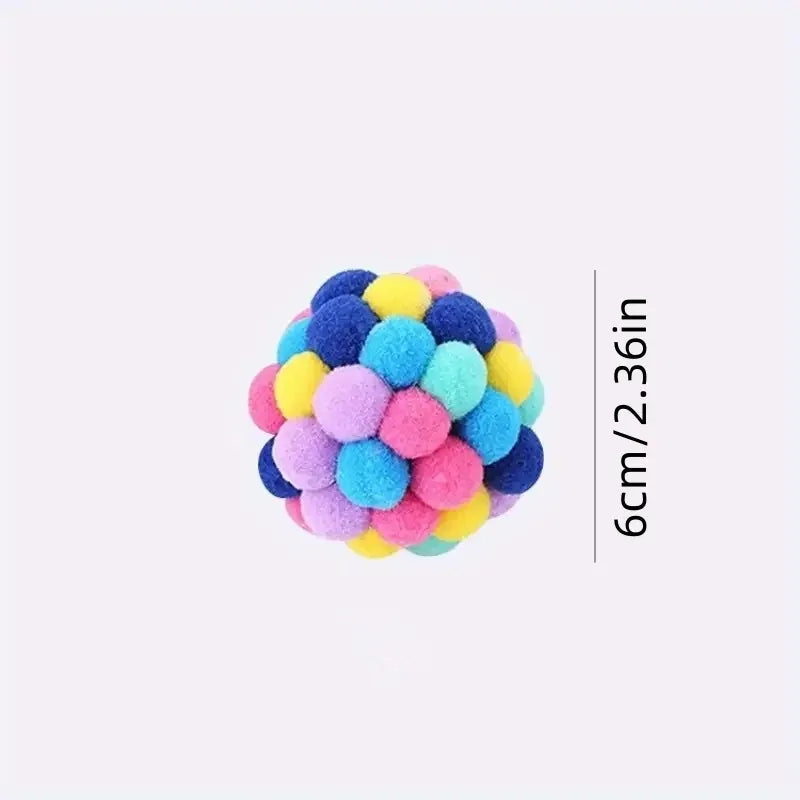 Cat Plush Ball Toy 3-Pack - PetPlayHub