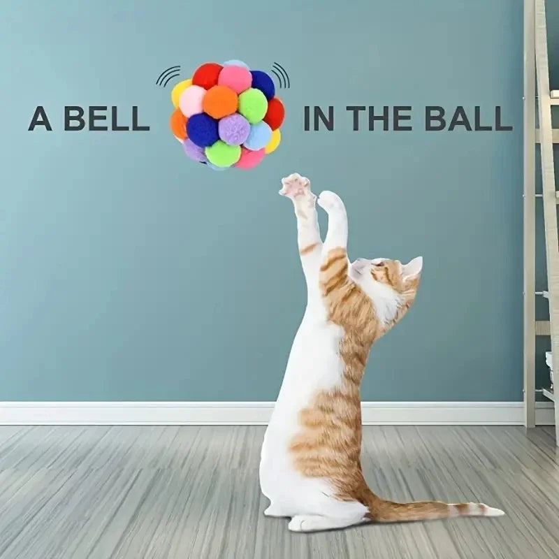 Cat Plush Ball Toy 3-Pack - PetPlayHub