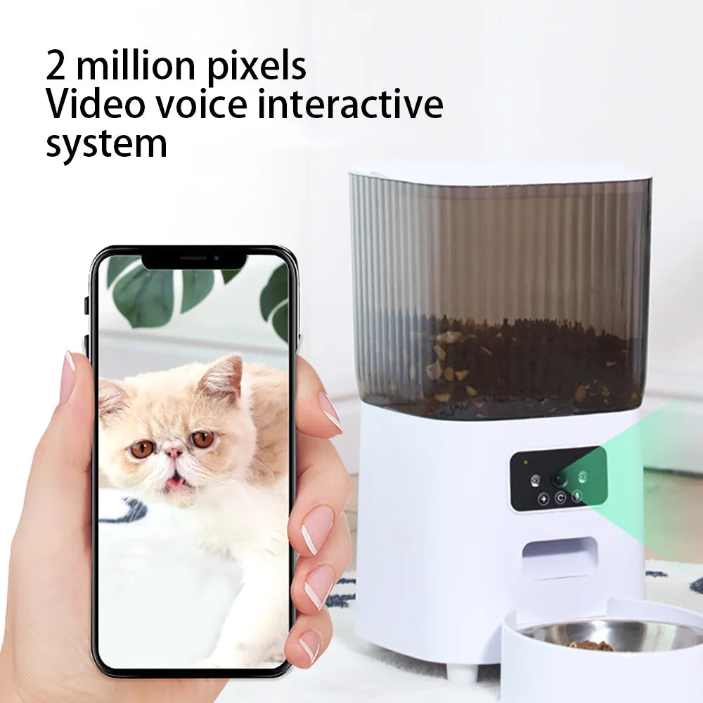 Smart Pet Feeder 5L with HD Camera – WiFi App Control - PetPlayHub