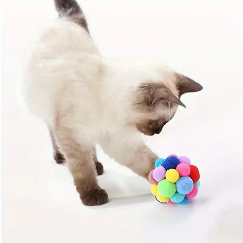 Cat Plush Ball Toy 3-Pack - PetPlayHub