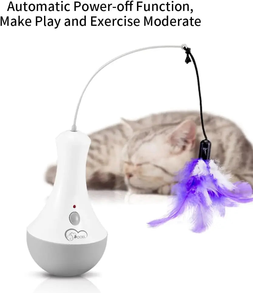 Smart Motion Cat Wand: Interactive Feather Play System - PetPlayHub