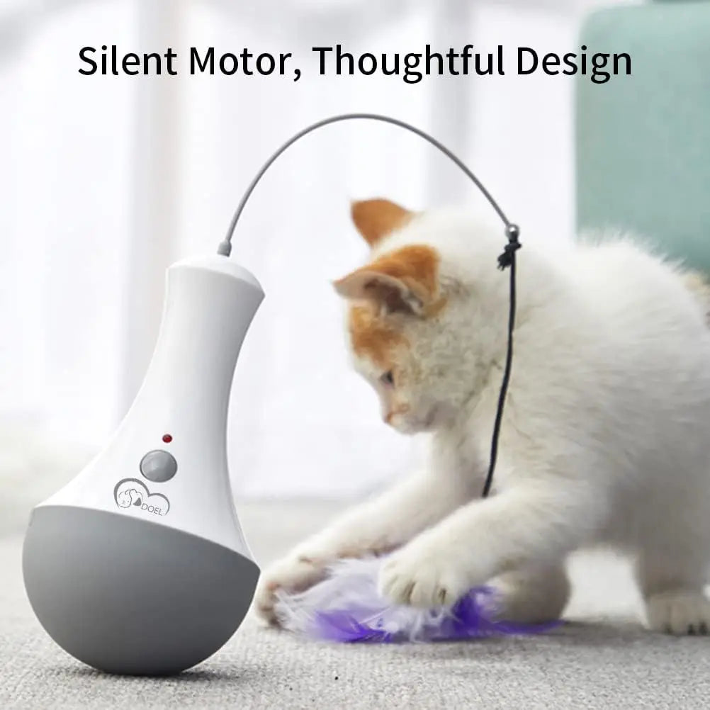 Smart Motion Cat Wand: Interactive Feather Play System - PetPlayHub