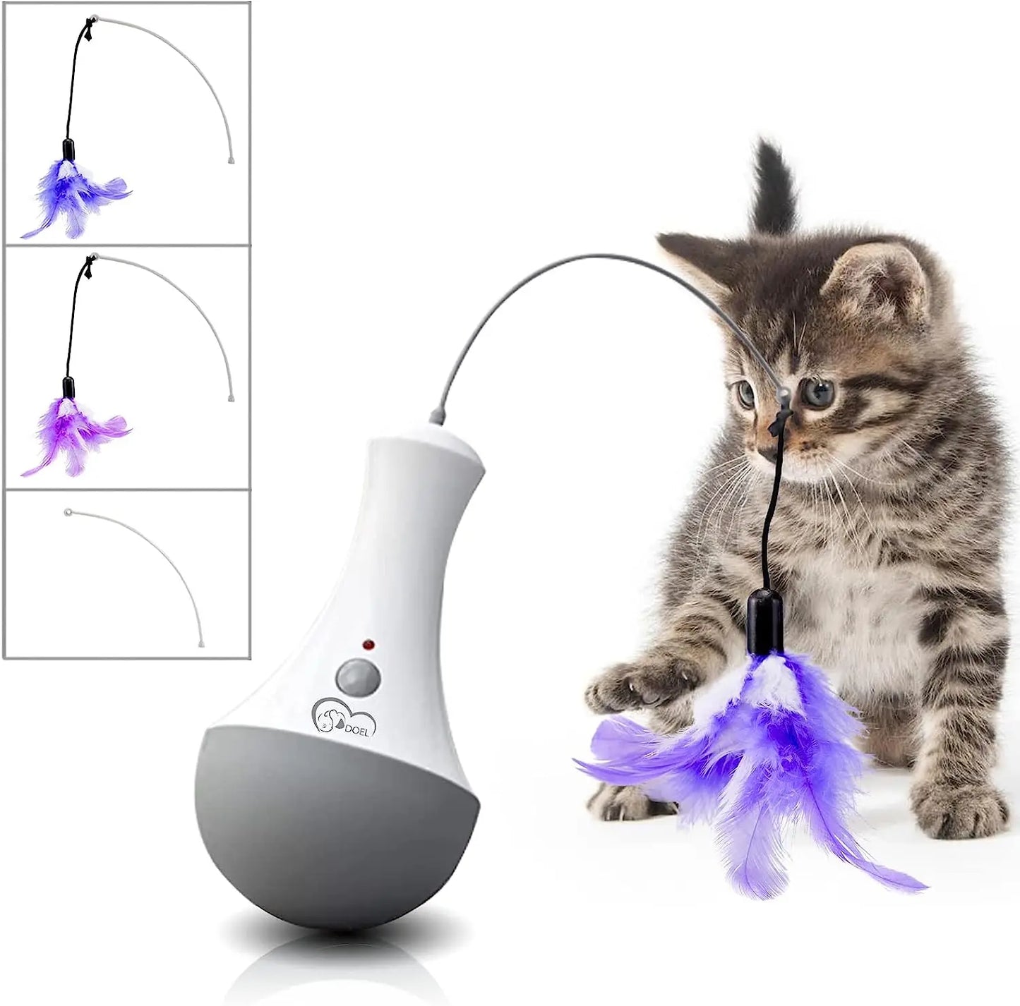 Smart Motion Cat Wand: Interactive Feather Play System - PetPlayHub