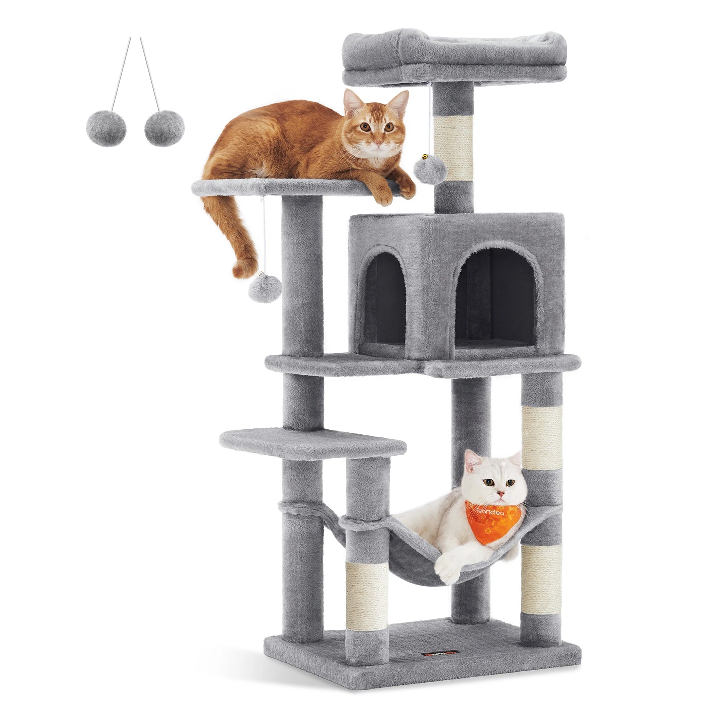 Luxury Cat Tower: 5-Tier Feline Paradise - PetPlayHub
