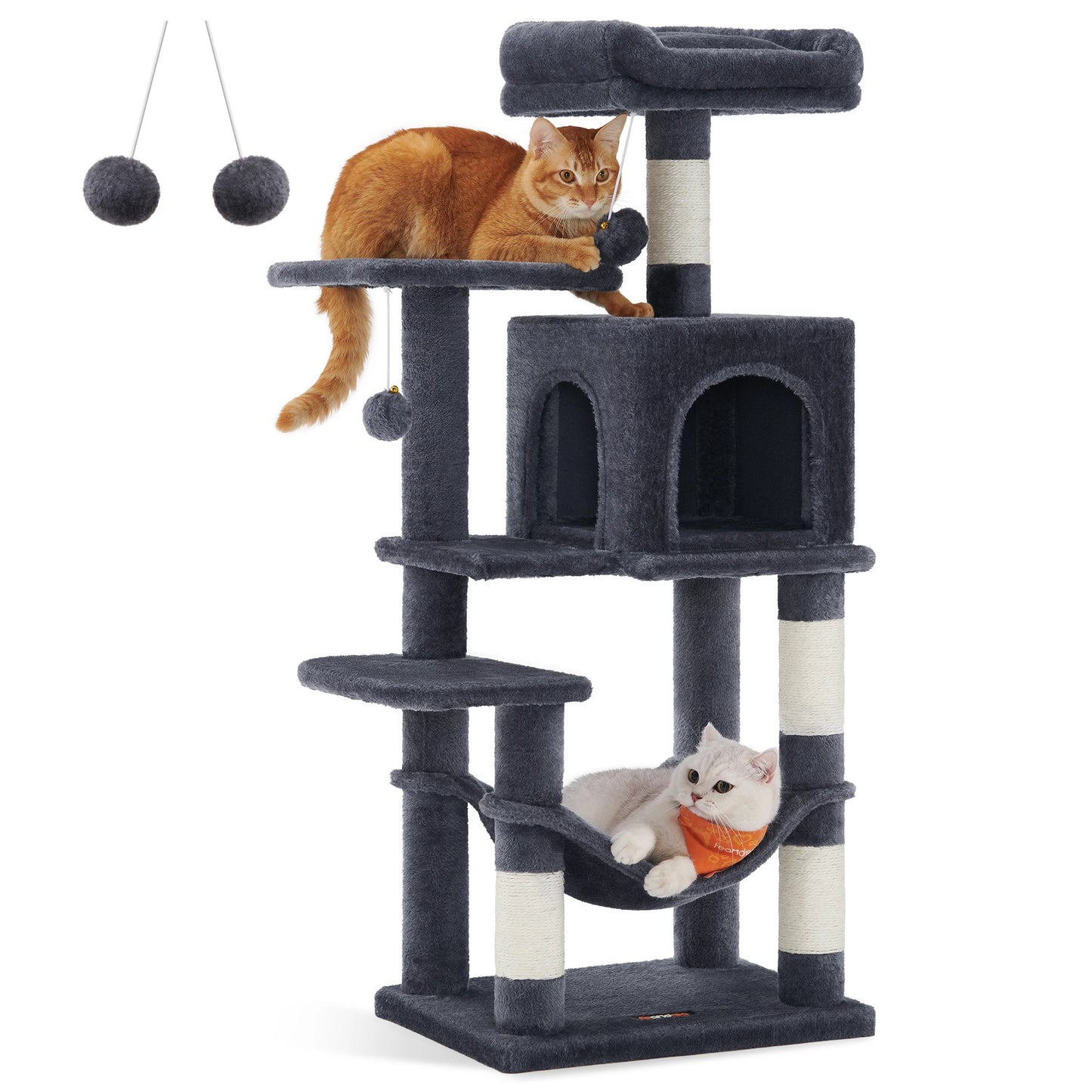 Luxury Cat Tower: 5-Tier Feline Paradise - PetPlayHub