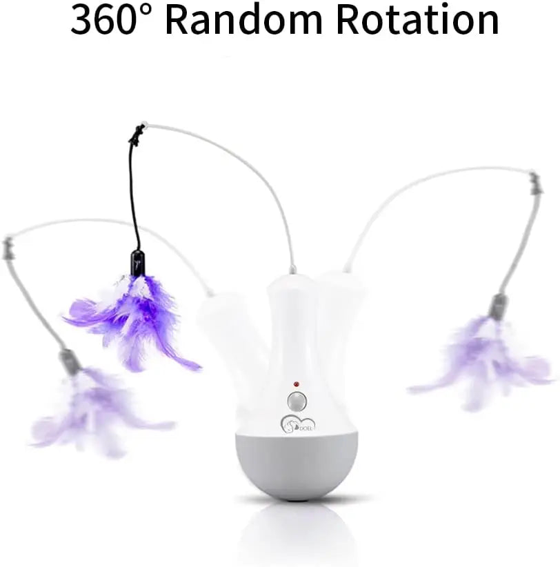 Smart Motion Cat Wand: Interactive Feather Play System - PetPlayHub