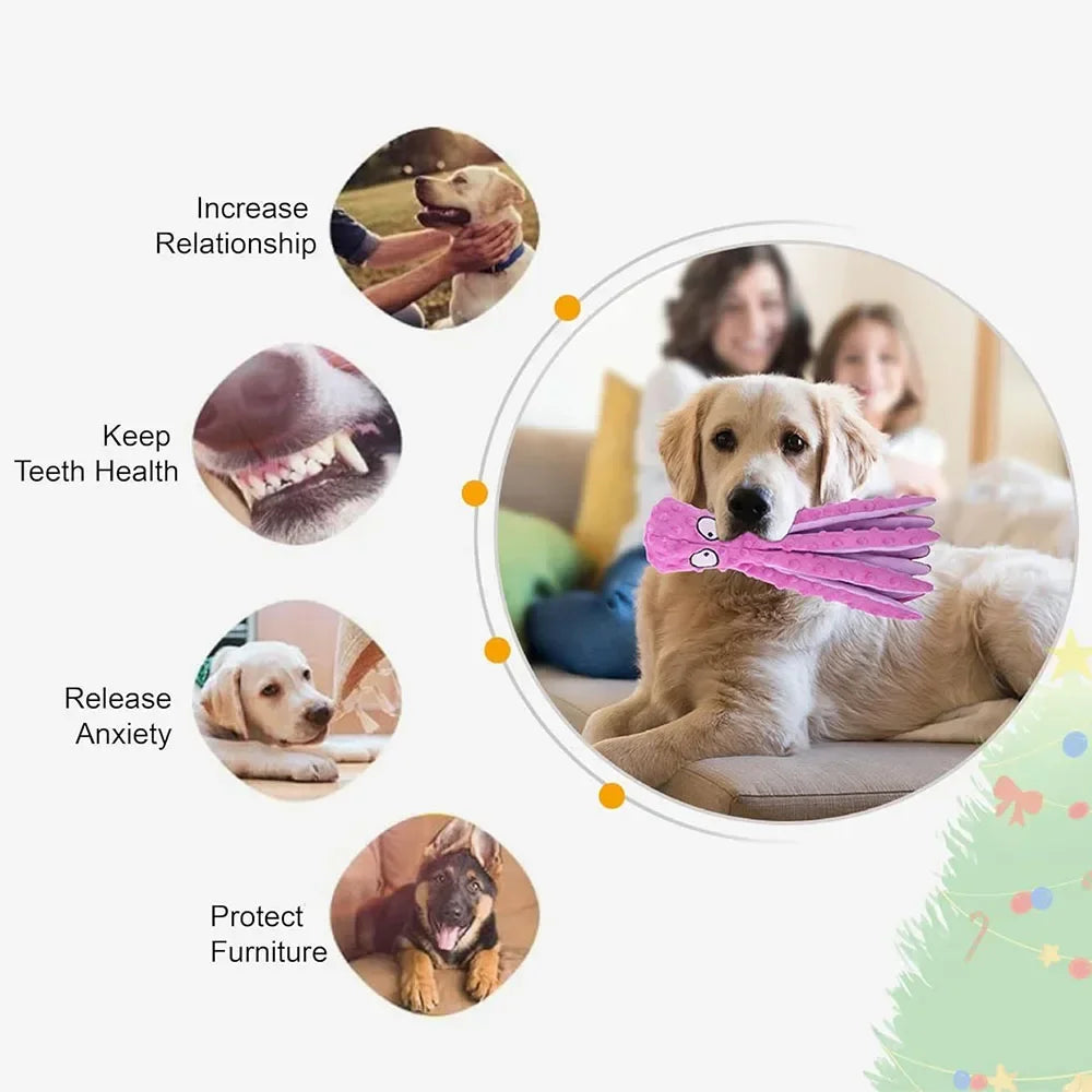 OctoPlay Pro Squeaky Dog Toy - PetPlayHub