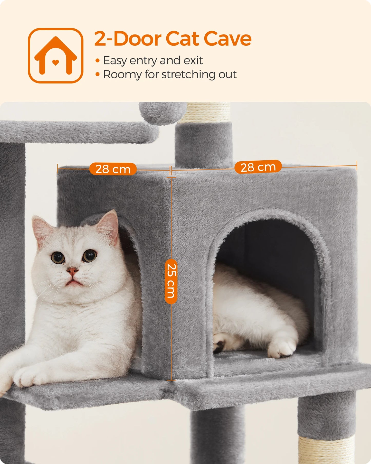 Luxury Cat Tower: 5-Tier Feline Paradise - PetPlayHub