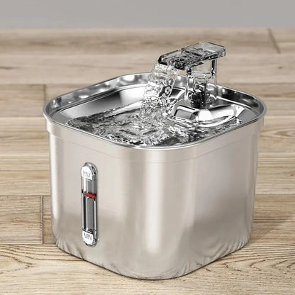Luxury Steel Pet Fountain - PetPlayHub