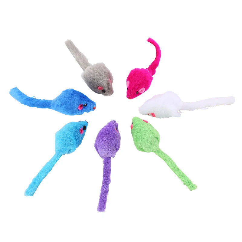 Colorful Catnip Plush Mouse Toy - PetPlayHub
