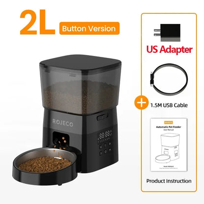2L Automatic Pet Feeder – Timed Meals for Cats & Small Dogs - PetPlayHub