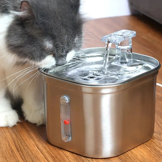 Luxury Steel Pet Fountain - PetPlayHub