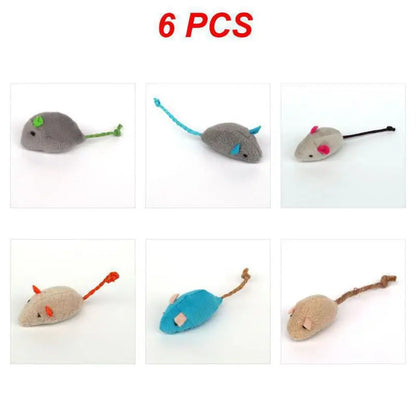 Colorful Catnip Plush Mouse Toy - PetPlayHub