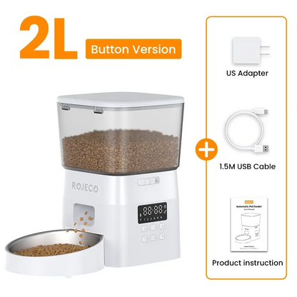 2L Automatic Pet Feeder – Timed Meals for Cats & Small Dogs - PetPlayHub