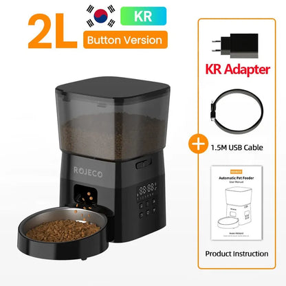 2L Automatic Pet Feeder – Timed Meals for Cats & Small Dogs - PetPlayHub