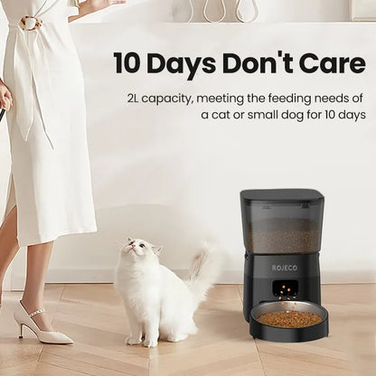 2L Automatic Pet Feeder – Timed Meals for Cats & Small Dogs - PetPlayHub