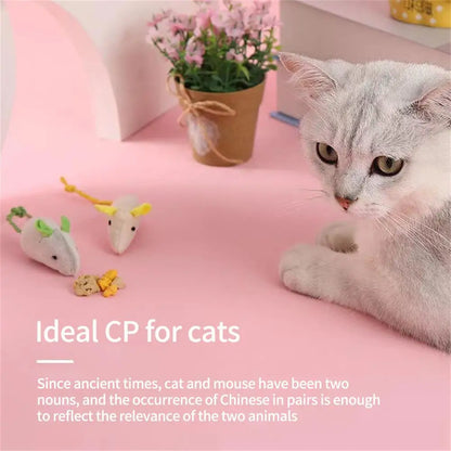 Colorful Catnip Plush Mouse Toy - PetPlayHub