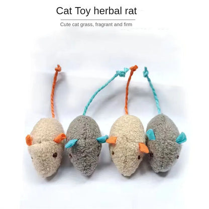 Colorful Catnip Plush Mouse Toy - PetPlayHub