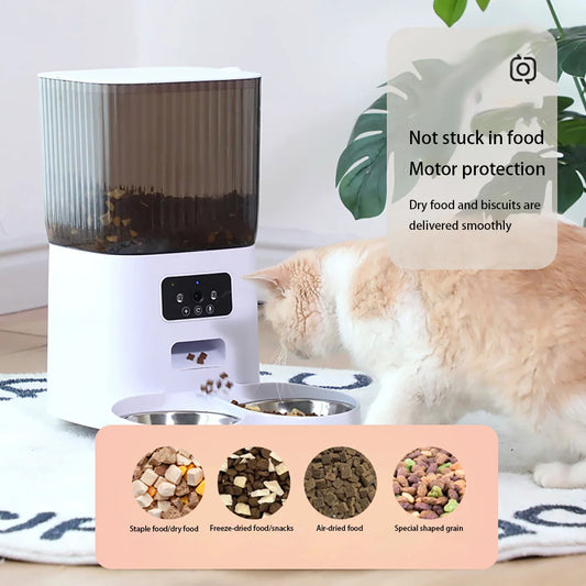 Smart Pet Feeder 5L with HD Camera – WiFi App Control - PetPlayHub