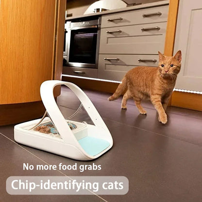 Microchip Automatic Pet Feeder - Stress-Free Feeding for Wet & Dry Food - PetPlayHub