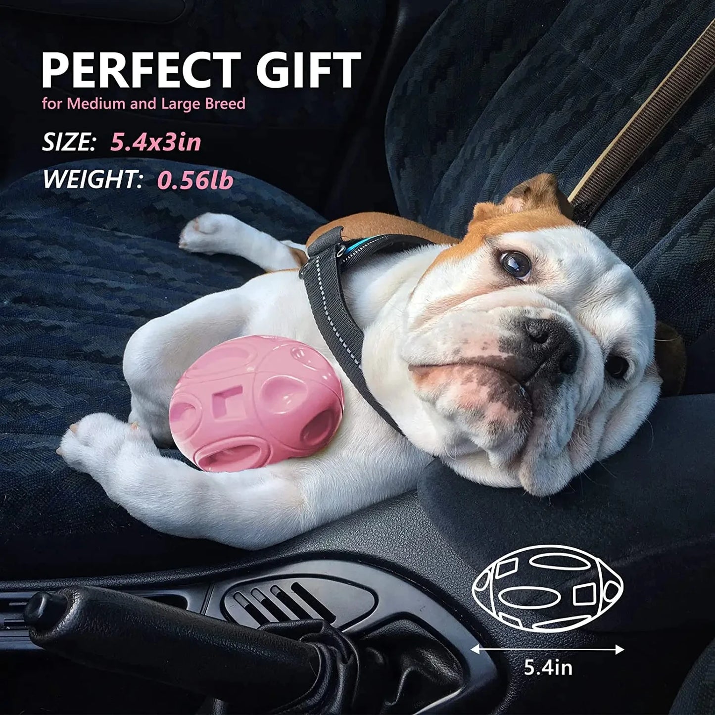 Rubber Dog Ball for Tough Chewers - PetPlayHub