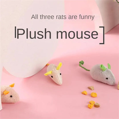 Colorful Catnip Plush Mouse Toy - PetPlayHub