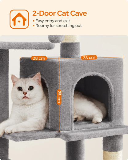 Luxury Cat Tower: 5-Tier Feline Paradise - PetPlayHub