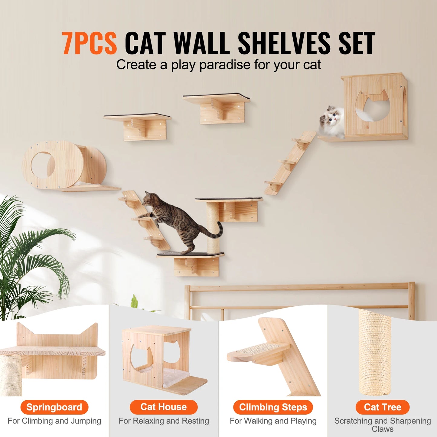 VEVOR Premium Cat Wall System: Vertical Paradise - PetPlayHub