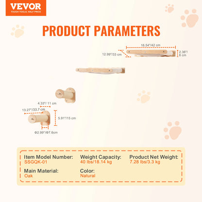VEVOR Premium Cat Wall System: Vertical Paradise - PetPlayHub